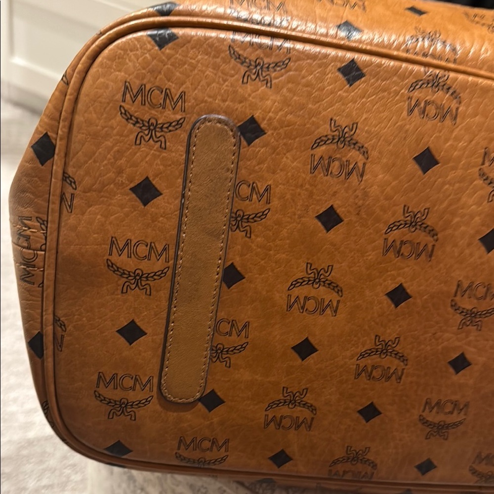 MCM Cognac Monogram Tote - Picture 9 of 9